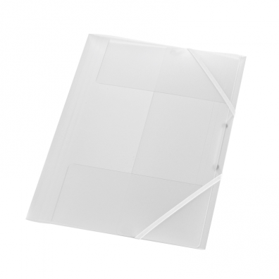 Mapă A4 PP, 15 mm, închidere cu elastic, culoare albă translucid, Herlitz