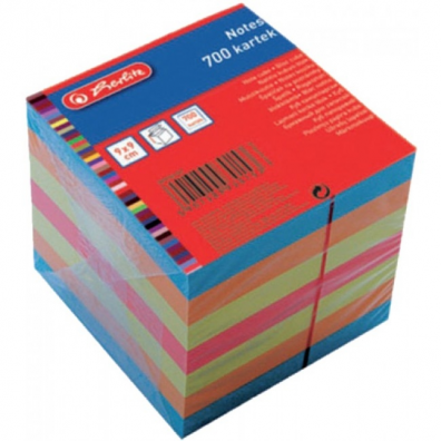 Cub notițe color, dimensiune 9x9x9 cm, 700 file, Herlitz