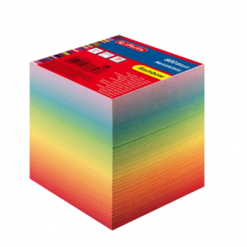 Cub notițe color, dimensiune 9x9x9 cm, 800 file, Herlitz