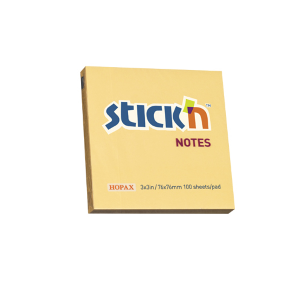 Notes autoadeziv 76 x  76 mm, 100 file, Stick’n, portocaliu pastel, Hopax