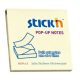 Notes autoadeziv 76 x  76 mm, 100 file, Stick’n Pop-up, galben pastel, Hopax