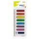Stick index plastic transparent color 45 x 12 mm, 8 x 15 file/set, Stick’n, săgeată, 8 culori neon, Hopax