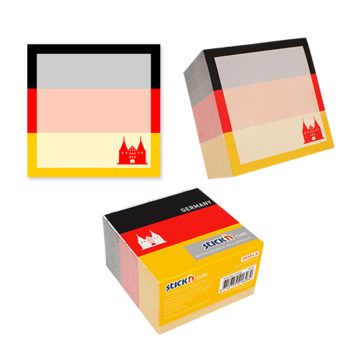 Cub notes autoadeziv 70 x 70 mm, 400 file, Stick’n Germany, alb, Hopax
