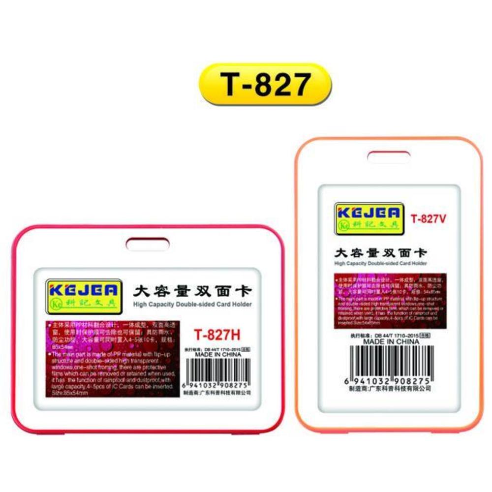 Suport PP water proof snap type, pentru carduri, 109 x  78mm, orizontal,10 buc/set, Kejea, roșu