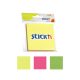 Notes autoadeziv 76 x  76 mm, 3 x 50 file/set, Stick’n, 3 culori fosforescente, Hopax