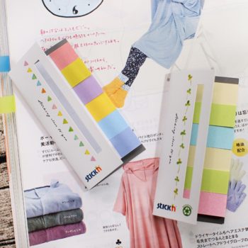 Stick index hârtie color 45 x 15 mm, 6 x 30 file/set, Stick’n, 6 culori alb/neon, Hopax