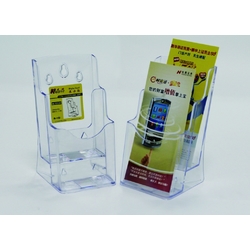 Display plastic pentru brosuri, de birou/perete, 2 x 1/3A4, Kejea, transparent