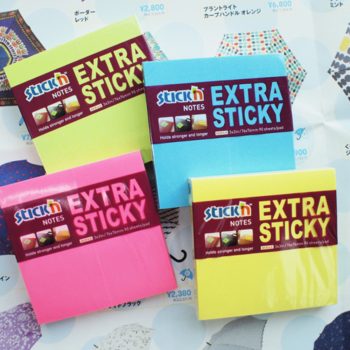 Notes autoadeziv extra-sticky 76 x  76mm, 90 file, Stick’n, magenta neon, Hopax