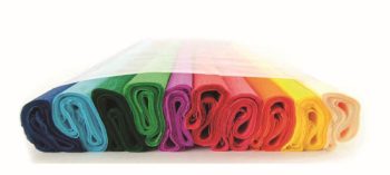 Hârtie creponată Hobby 50 x 200 cm set 10 diverse culori (alb, galben, portocaliu, roșu, roz, albastru, verde, verde deschis, maro, albastru deschis), Herlitz