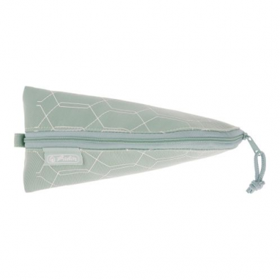 Necessaire model Cocoon, piele sintetică, dimensiune 20 x 7 x 10 cm, motiv Geometric mint