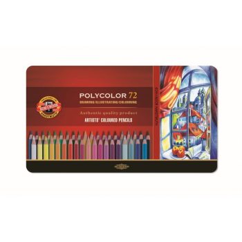 Seturi creioane colorate Polycolor în cutie metalică sau blister, Koh-I-Noor