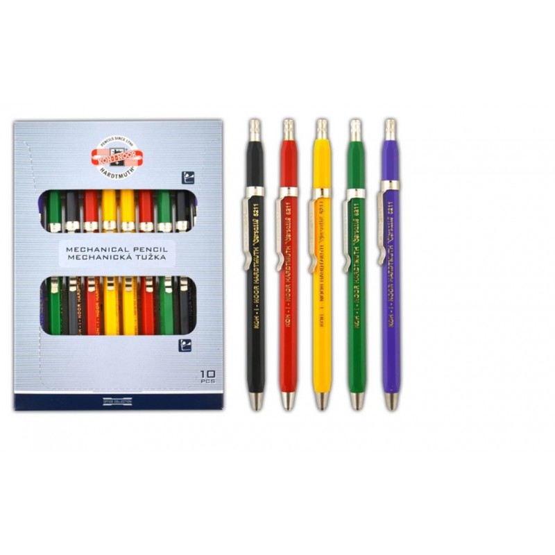 Creion mecanic 2 mm plastic ascuțitoare 3 petale, grip, l 142 mm, Koh-I-Noor