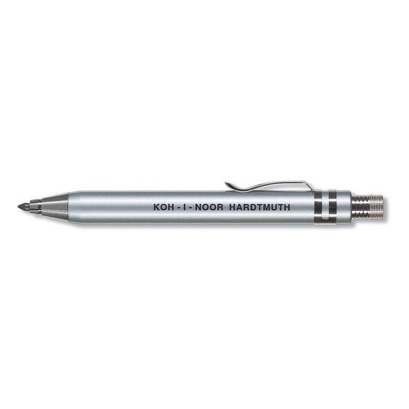 Creion mecanic 3.2 mm, metal, ascuțitoare 4 petale, l 12 mm, argintiu, Koh-I-Noor