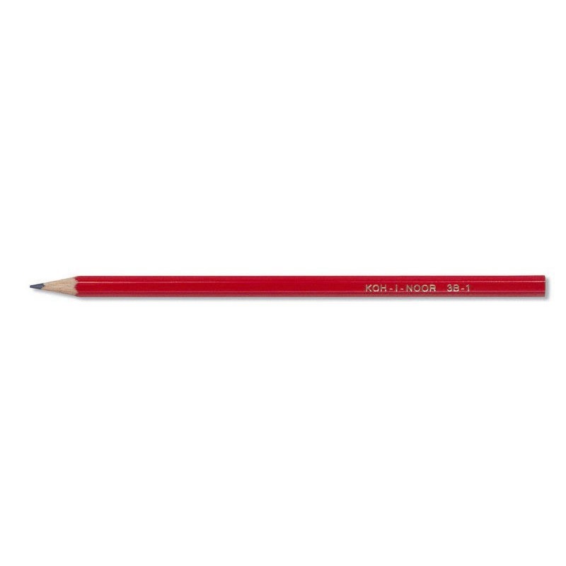 Creion grafit hexagonal fără gumă – roșu, Koh-I-Noor
