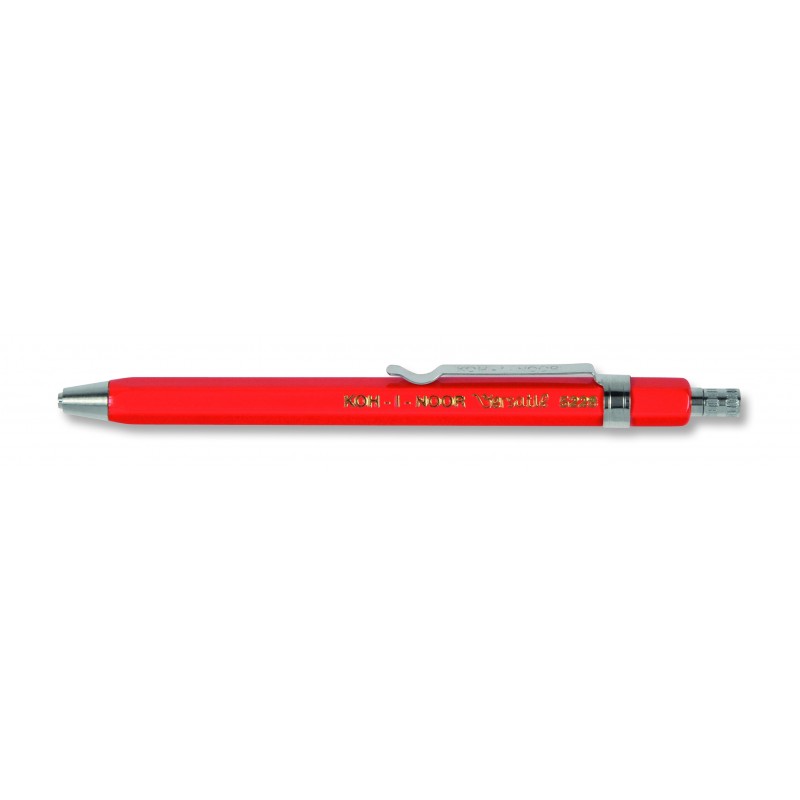 Creion mecanic 2 mm metal, ascuțitoare 3 petale, l 114,5 mm, roșu, Koh-I-Noor