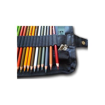 Penar echipat Roll-up, 72 creioane colorate, ascuțitoare, gumă roșu tubular, Koh-I-Noor