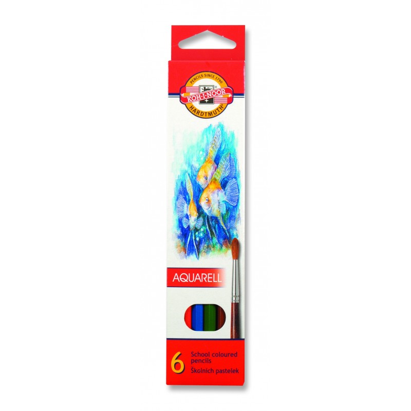 Set 6 creioane color Aquarell PESTI, Koh-I-Noor