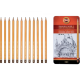 Set creioane grafit Tehnic 1500, HB -10 H, Koh-I-Noor
