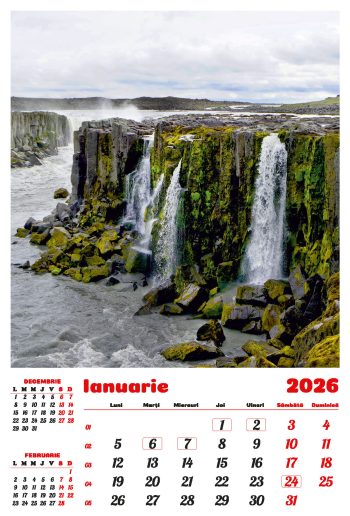 Calendar de perete 2026, Cascade, Darcom