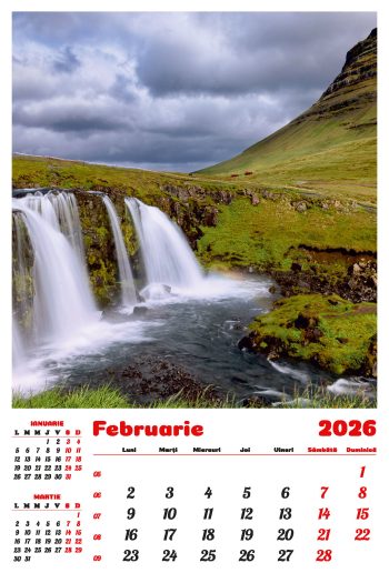 Calendar de perete 2026, Cascade, Darcom