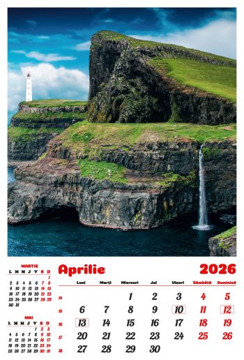 Calendar de perete 2026, Cascade, Darcom