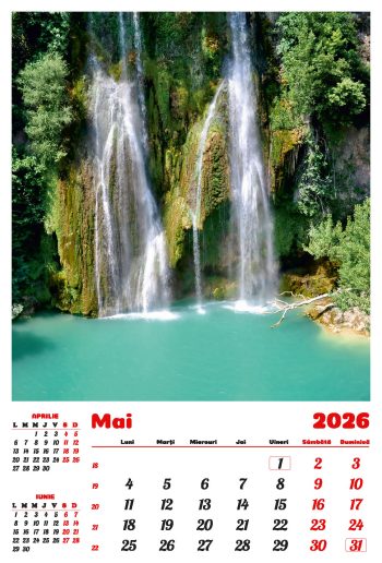 Calendar de perete 2026, Cascade, Darcom