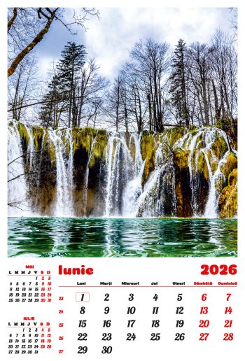 Calendar de perete 2026, Cascade, Darcom