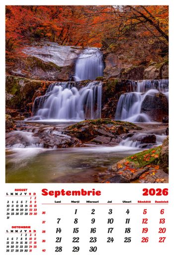 Calendar de perete 2026, Cascade, Darcom