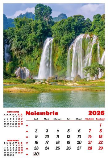 Calendar de perete 2026, Cascade, Darcom