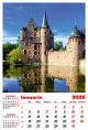 Calendar de perete 2026, Castele, Darcom
