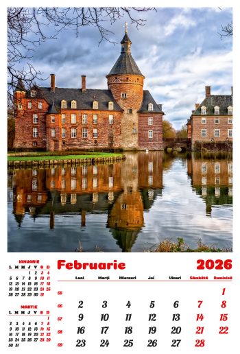 Calendar de perete 2026, Castele, Darcom