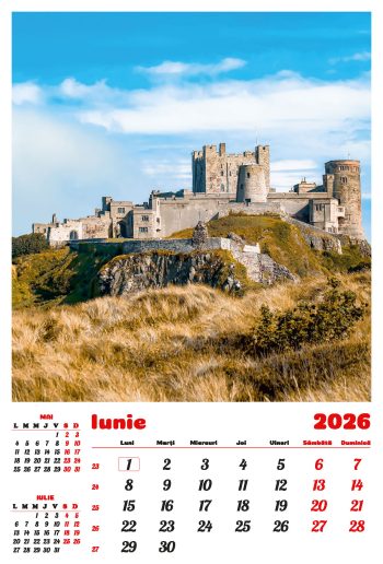Calendar de perete 2026, Castele, Darcom