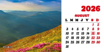 Calendar de birou 2026, Gorjul inedit, Darcom