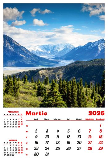 Calendar de perete 2026, Peisaje, Darcom