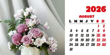 Calendar de birou 2026, Buchete, Darcom