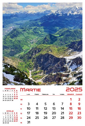 Calendar de perete 2025, Peisaje, Darcom