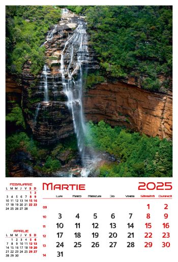 Calendar de perete 2025, Cascade, Darcom