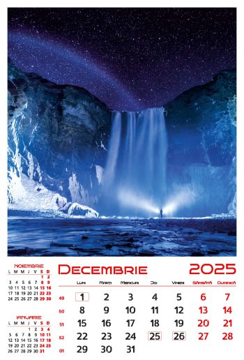 Calendar de perete 2025, Cascade, Darcom