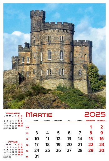 Calendar de perete 2025, Castele, Darcom