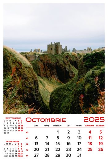 Calendar de perete 2025, Castele, Darcom