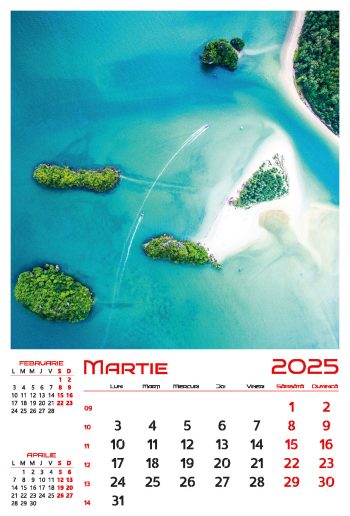 Calendar de perete 2025, Zbor, Darcom