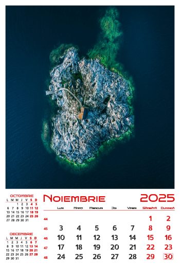 Calendar de perete 2025, Zbor, Darcom