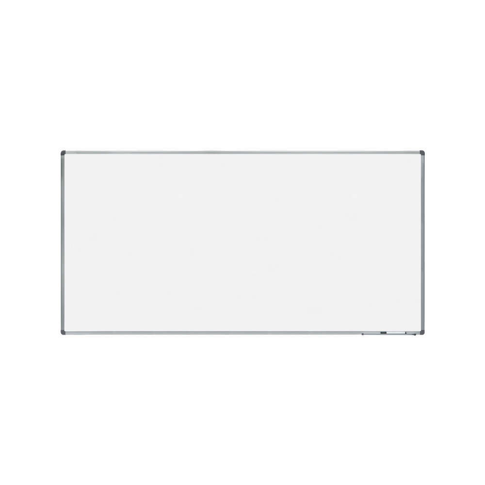 Whiteboard magnetic cu suprafața lăcuită, rama din aluminiu anodizat, dimensiune 200×100 cm, Rocada