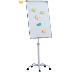 Flipchart magnetic, 100 x 70 cm, cu brațe laterale, cu rotile, Office Products