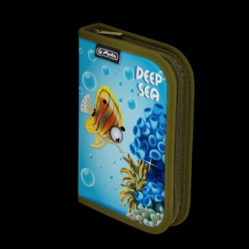 Penar neechipat cu o clapă, dimensiune 13,5×19,5×3 cm, motiv Deep sea, Herlitz