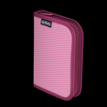 Penar neechipat cu două clape, dimensiune 13,5×19,5×3 cm, culoare roz/magenta, Herlitz