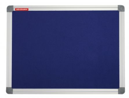 Panou textil 60×90 cm, albastru, ramă aluminiu, Memoboards