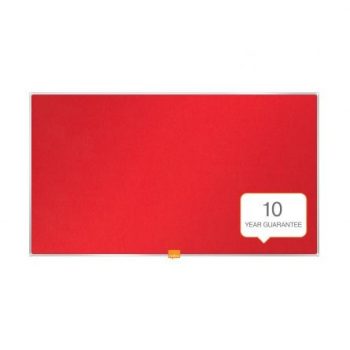 Panou textil Widescreen 32″(721×411 mm) ramă aluminiu, roșu, Nobo