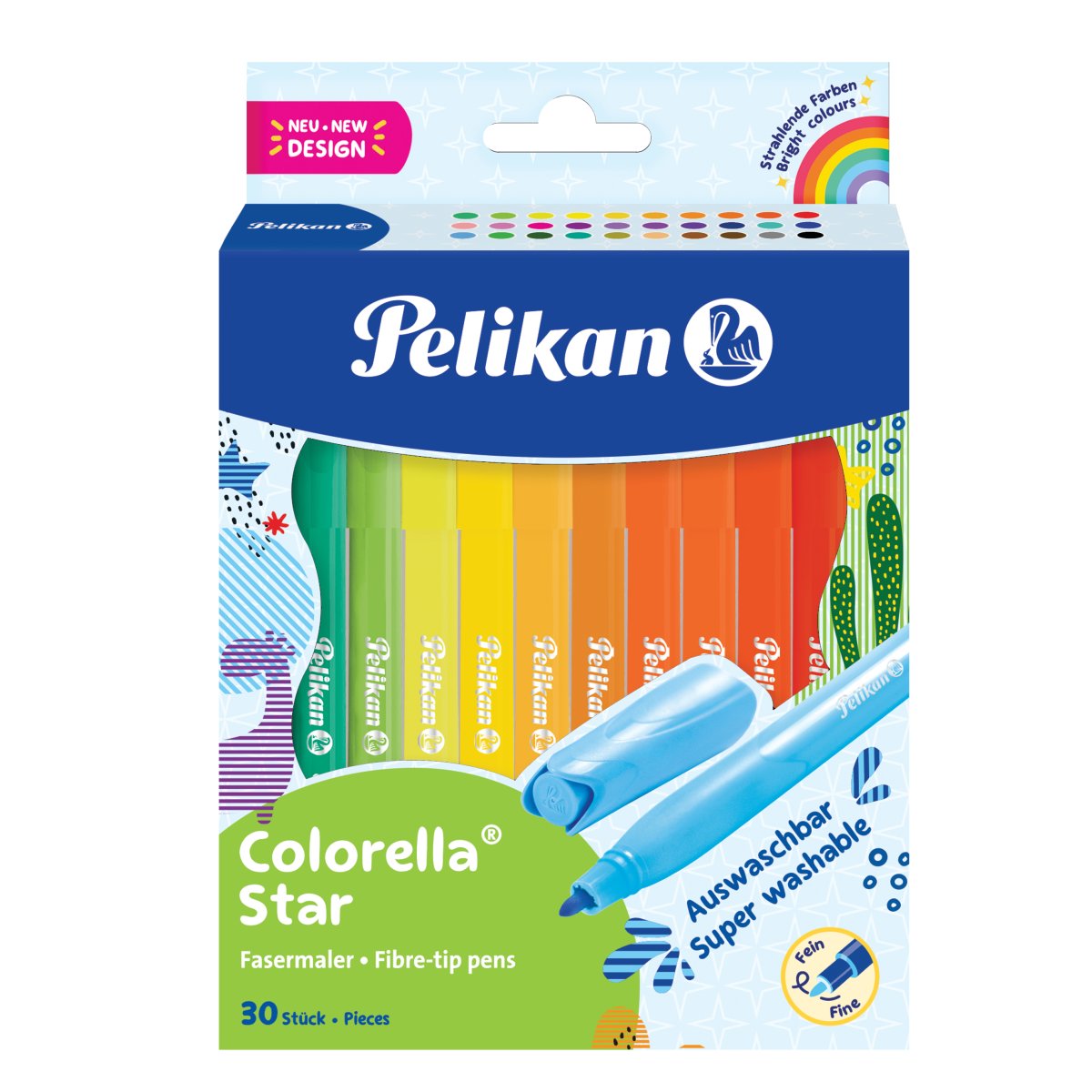 Carioca Colorella Star C302, set 30 culori, blister, Pelikan