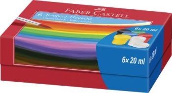 Guașe 6 culori, 20 ml, Faber-Castell